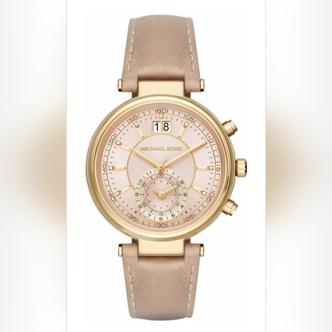 Michael Kors Sawyer Rose Gold Chronograph Watch